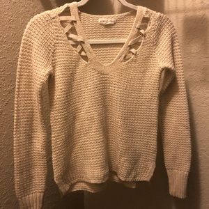 Nude/Beige Sweater with cut-outs